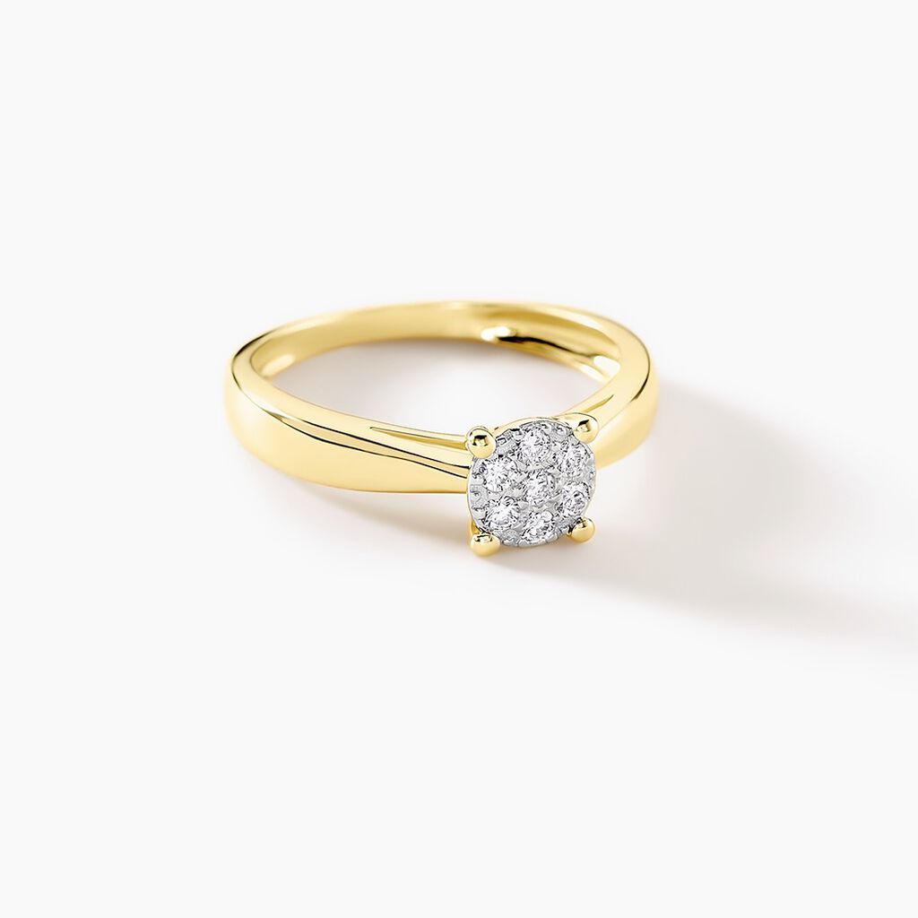 Bague Solitaire Artemis Or Jaune Diamant - Parures de mariage Femme | Marc Orian