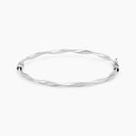 Bracelet Jonc Nathaelae Argent Blanc - Bracelets joncs Femme | Marc Orian