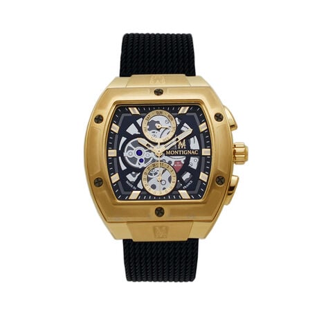 Montre Montignac Tonneau Bleu - Montres &eacute;tanches Homme | Marc Orian