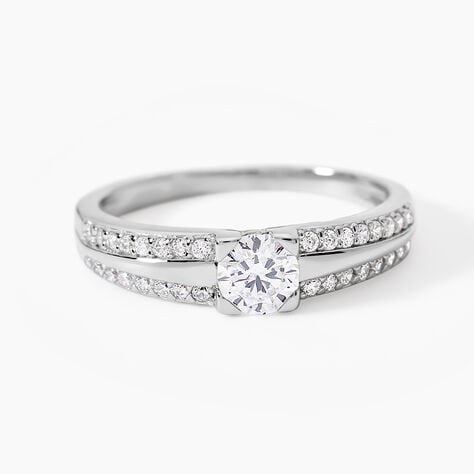 Bague Solitaire Maevane Argent Blanc Oxyde De Zirconium - Bijoux fantaisie Femme | Marc Orian