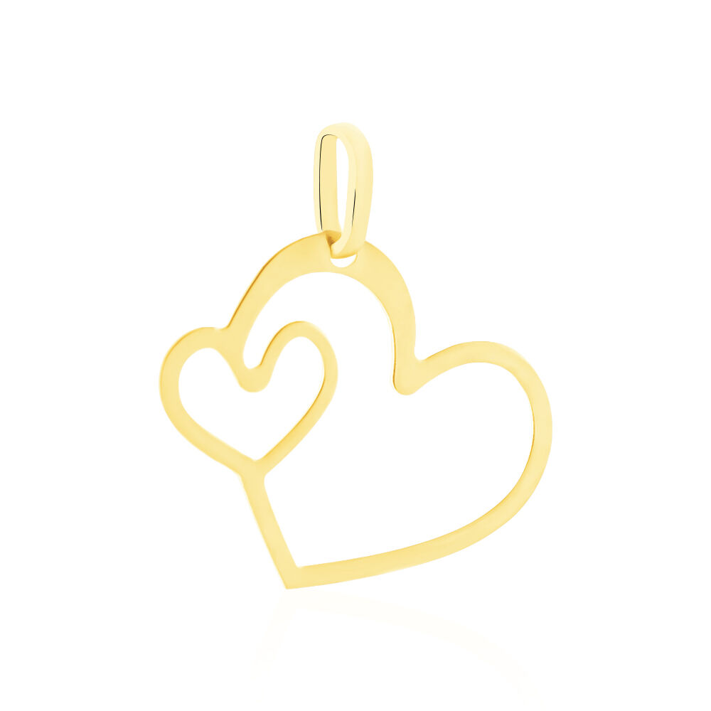 Pendentif Eudocie Coeurs Diamantes Or Jaune - Pendentifs Femme | Marc Orian