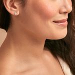 Boucles D'oreilles Puces Melyna Argent Blanc Oxyde De Zirconium - Puces Femme | Marc Orian