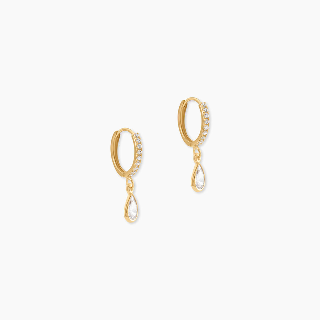 Cr&eacute;oles Or Jaune Arielle Oxyde De Zirconium - Cr&eacute;oles Femme | Marc Orian