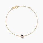 Bracelet Goutte Or Jaune Am&eacute;thyste - Bracelets cha&icirc;nes Femme | Marc Orian
