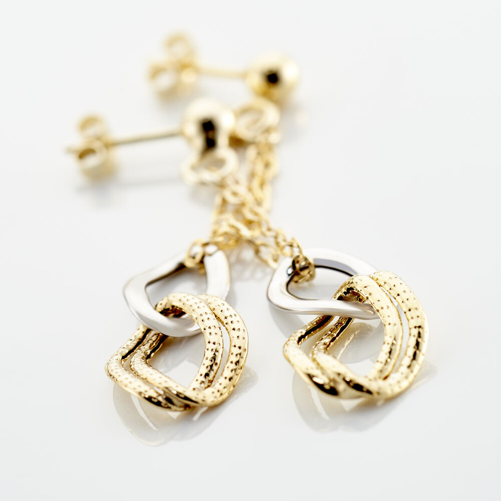 Boucles D'oreilles Pendantes Louisa Or Bicolore - Pendantes Femme | Marc Orian