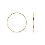 Cr&eacute;oles Ada Lisse Plaqu&eacute; Or Jaune - Grosses cr&eacute;oles Femme | Marc Orian