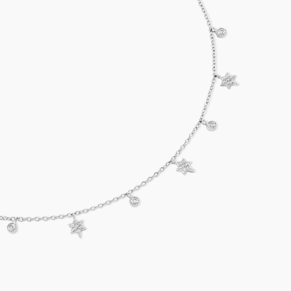 Collier Astria Argent Blanc Oxyde De Zirconium - Colliers avec pierres Femme | Marc Orian