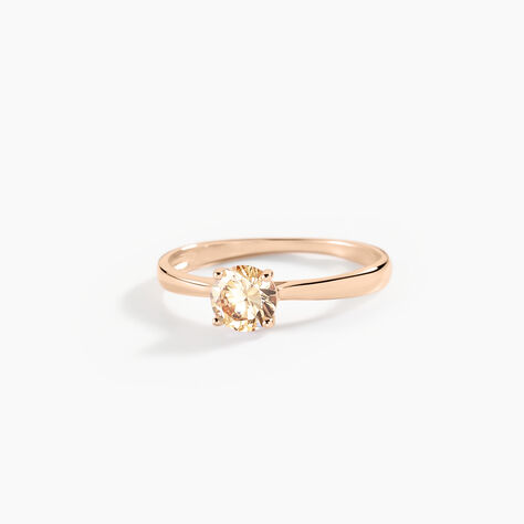 Bague Elyana Argent Rose Oxyde De Zirconium - Solitaires Femme | Marc Orian
