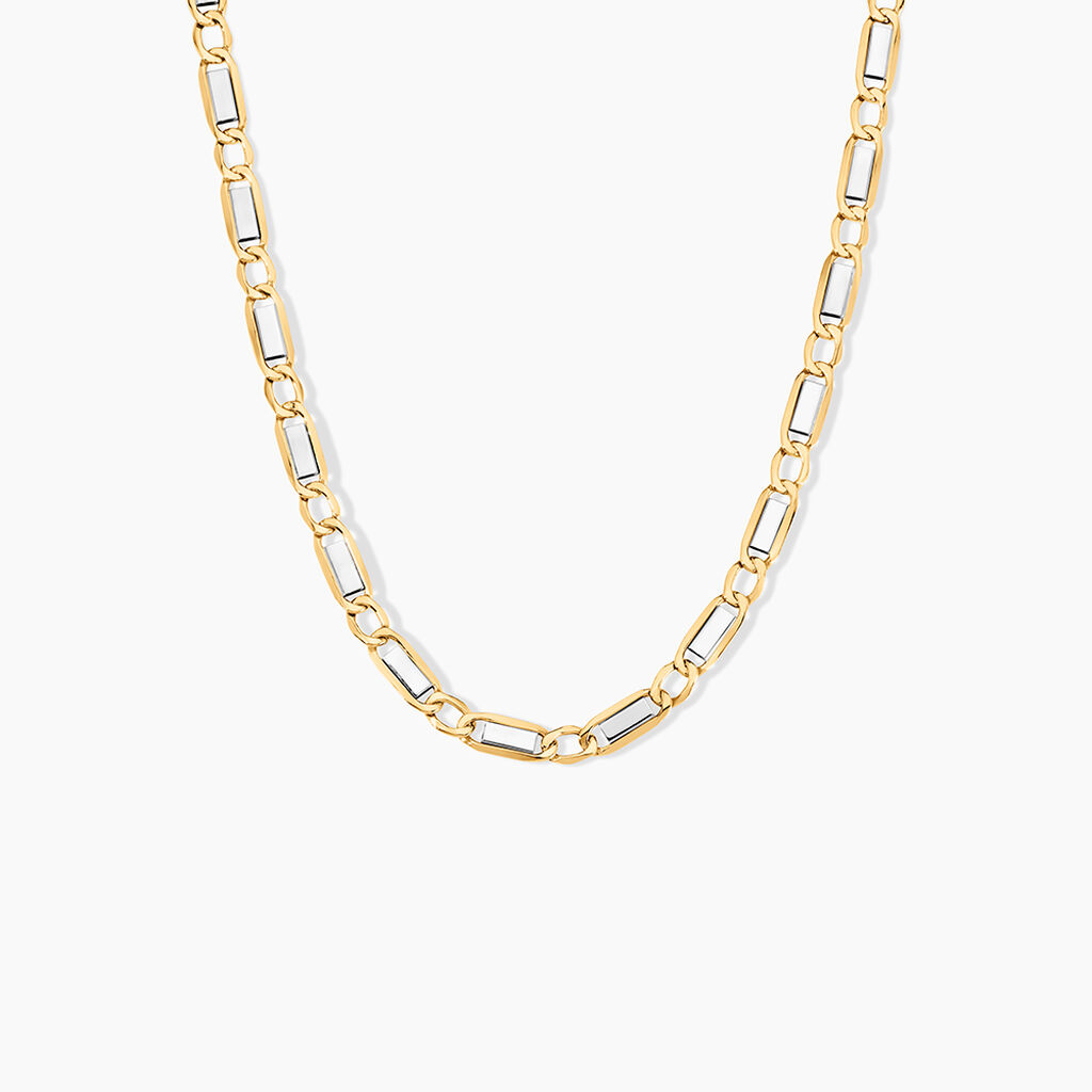 Collier Danae Plaquette Or Bicolore - Chaines Homme | Marc Orian