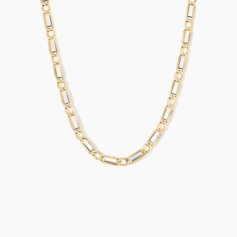 Collier Danae Plaquette Or Bicolore - Chaines Homme | Marc Orian