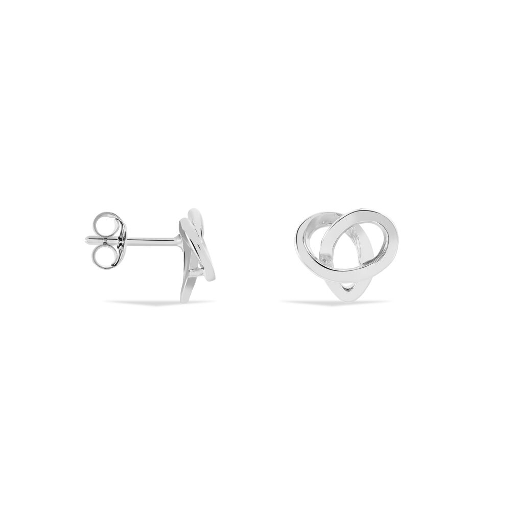 Boucles D'oreilles Puces Shainy Argent Blanc - Puces Femme | Marc Orian