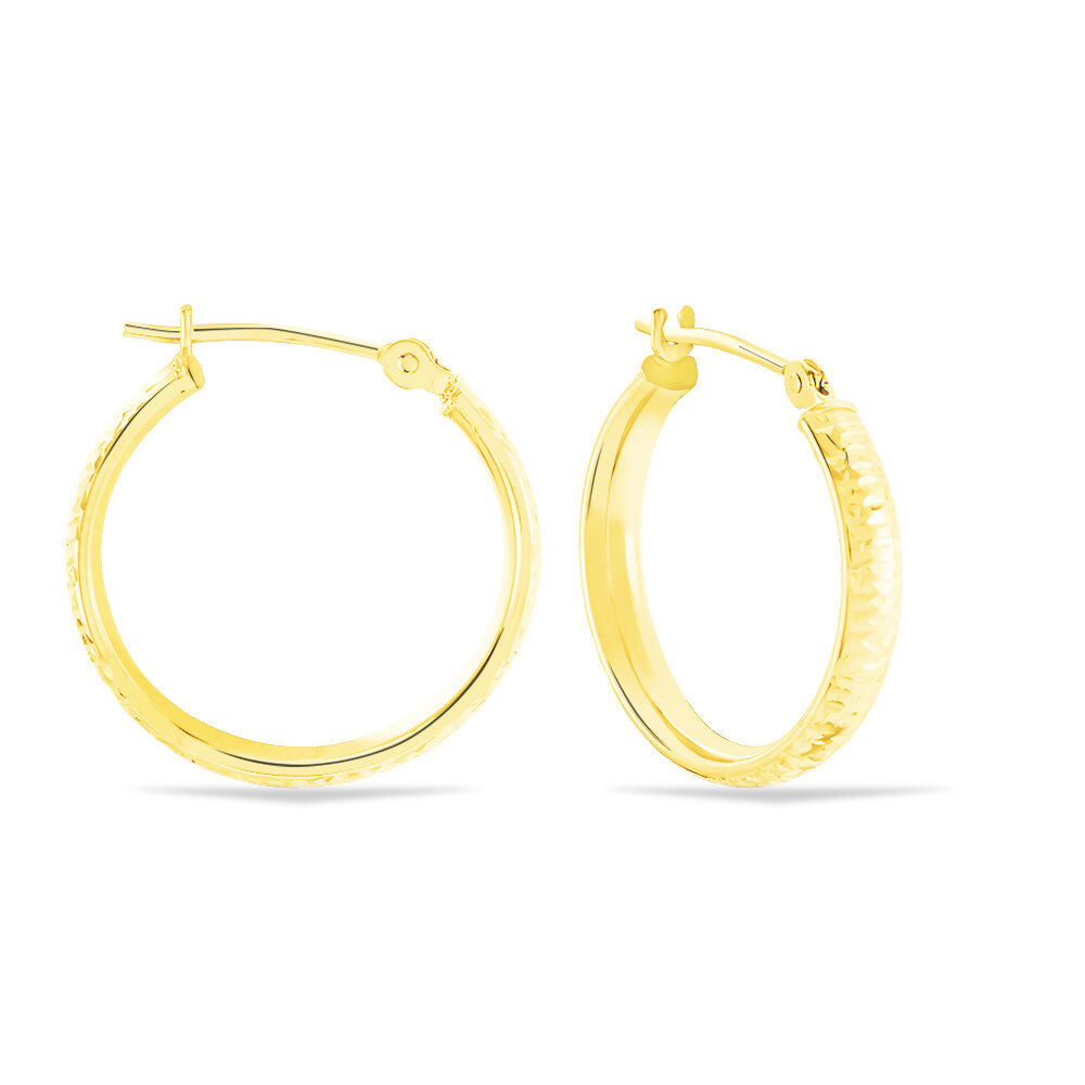 Cr&eacute;oles Dea Diamantees Fil Plat Or Jaune - Cr&eacute;oles Femme | Marc Orian