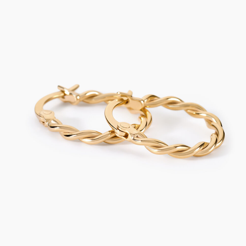 Créoles Intertwined Plaqué Or Jaune - Créoles Femme | Marc Orian