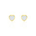 Boucles D'oreilles Puces Azalea Cœur Or Jaune Nacre - Puces Enfant | Marc Orian