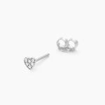 Boucles D'oreilles Puces Ziya Argent Blanc Oxyde De Zirconium - Puces Femme | Marc Orian