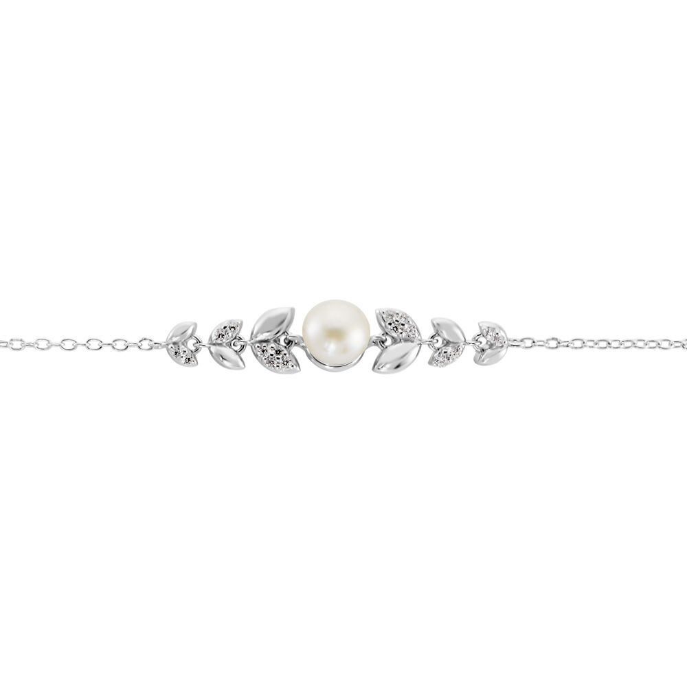 Bracelet Giambattista Argent Blanc Perle De Culture Oxyde De Zirconium - Bracelets chaînes Femme | Marc Orian