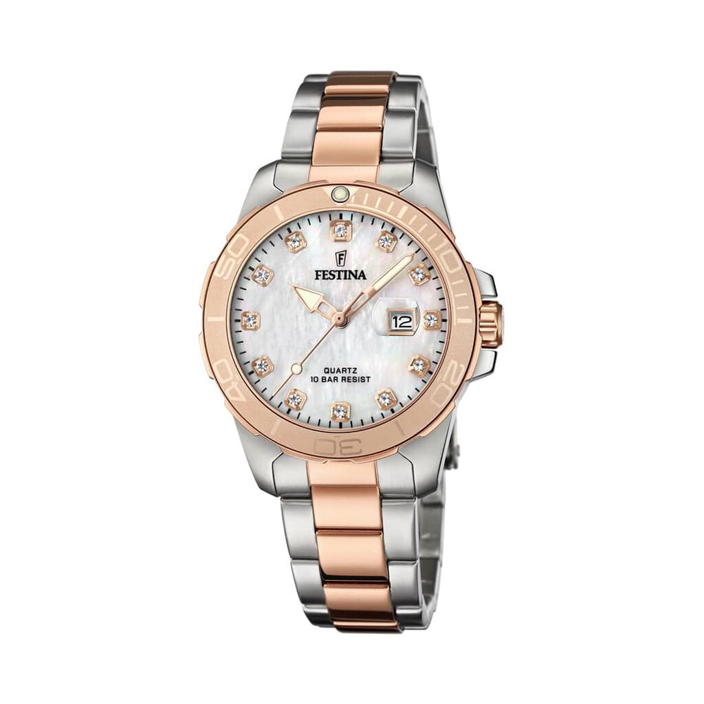 Montre Boyfriend Nacre Blanche - Montres &eacute;tanches Femme | Marc Orian