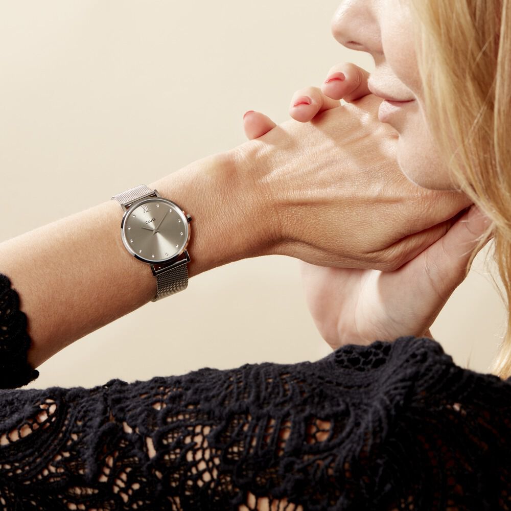 Montre Cluse Minuit Argenté - Montres étanches Femme | Marc Orian