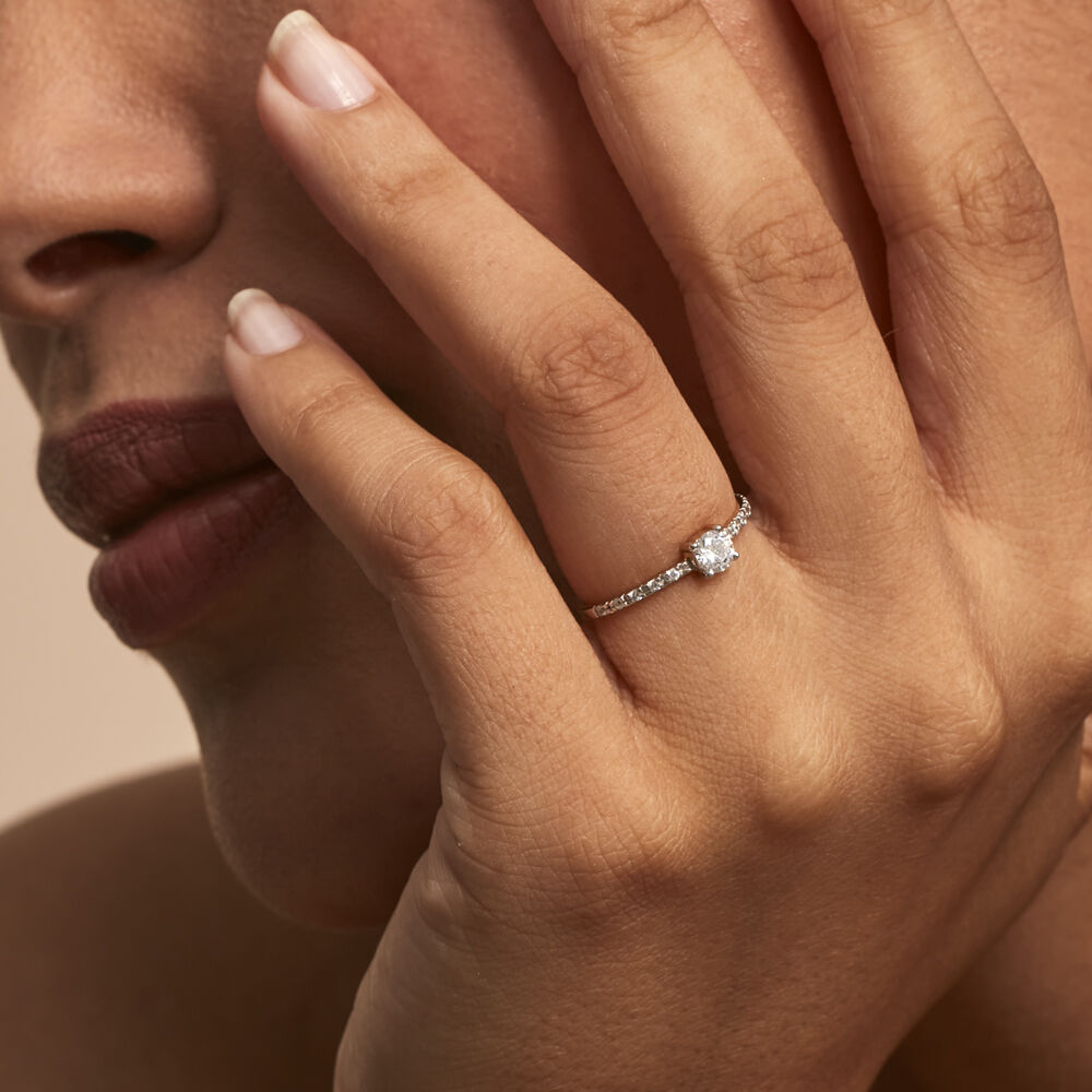Bague Solitaire Servana Or Jaune Oxyde De Zirconium - Solitaires Femme | Marc Orian