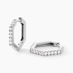 Cr&eacute;oles Corentine Argent Blanc Oxyde De Zirconium - Cr&eacute;oles Femme | Marc Orian