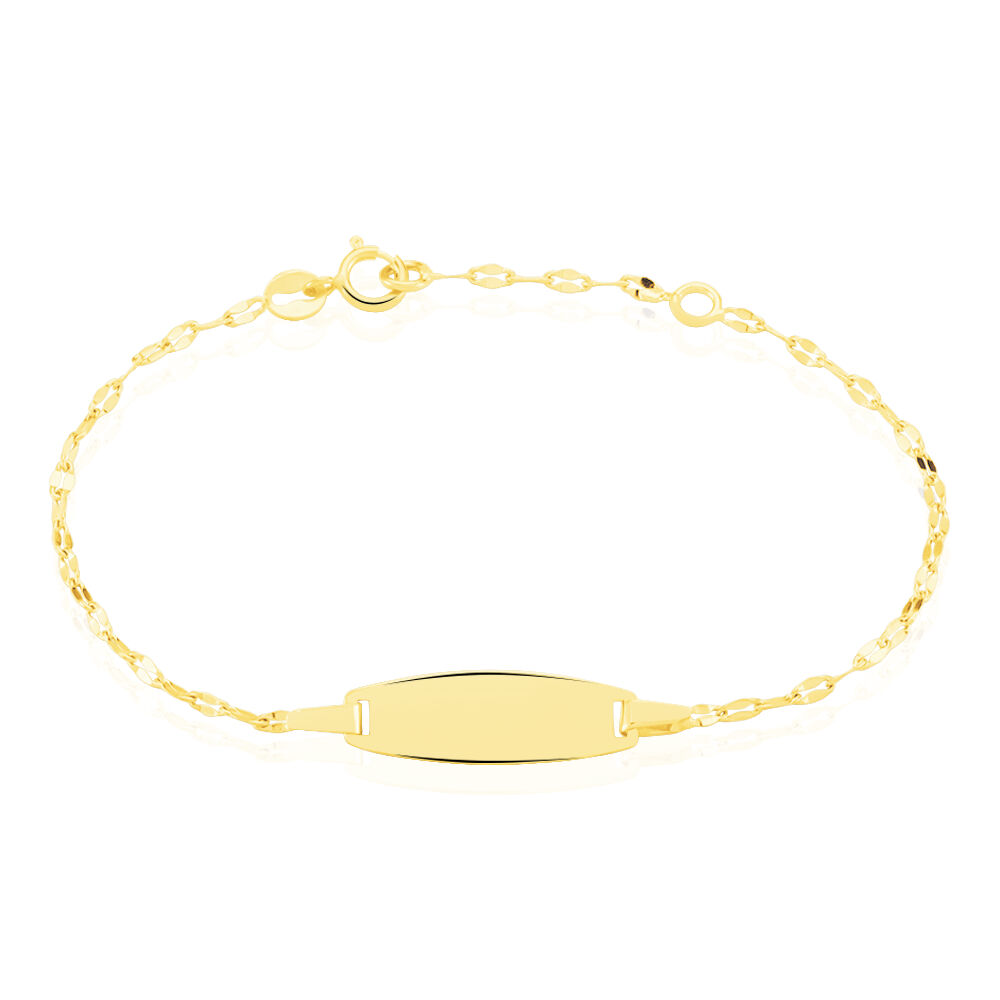 Bracelet Identité Eowyn Maille Fantaisie Or Jaune - Gourmettes Enfant | Marc Orian