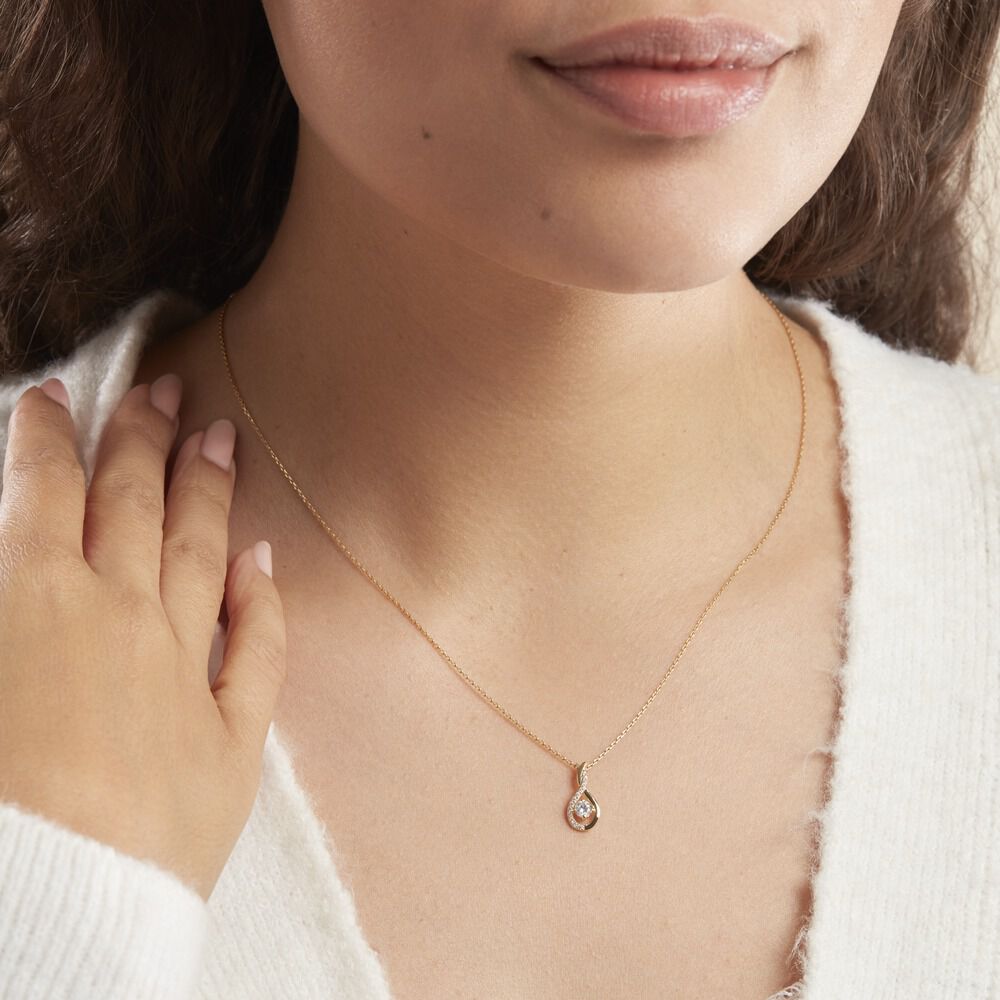 Collier Evana Or Jaune Oxyde De Zirconium - Colliers avec pierres Femme | Marc Orian