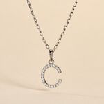 Pendentif Klementine Or Blanc Oxyde De Zirconium - Pendentifs Femme | Marc Orian