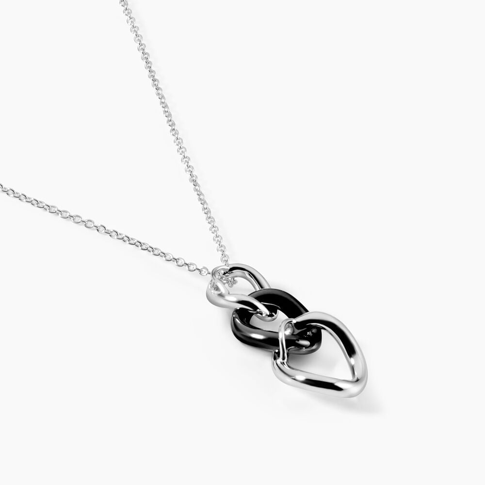 Collier Link Argent Blanc C&eacute;ramique Et Oxyde De Zirconium - Colliers avec pierres Femme | Marc Orian