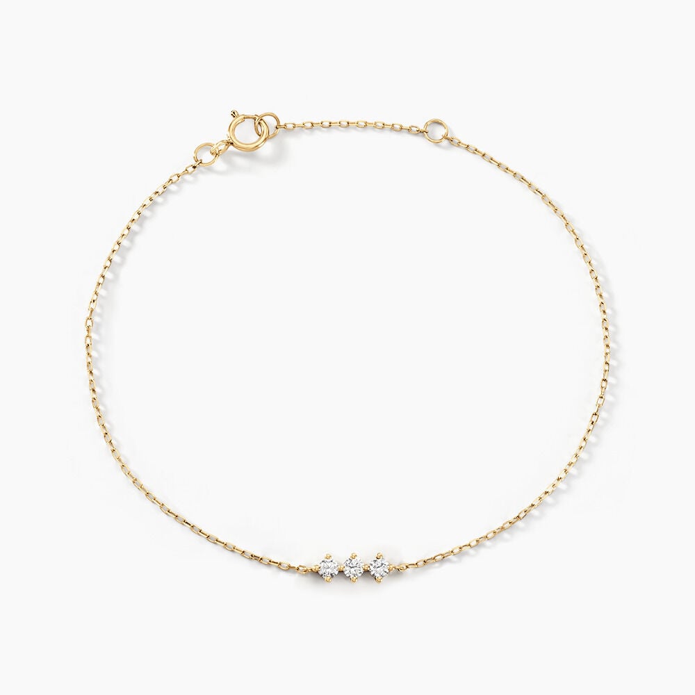 Bracelet Graziano Or Jaune Diamant Synth&eacute;tique - Bracelets cha&icirc;nes Femme | Marc Orian