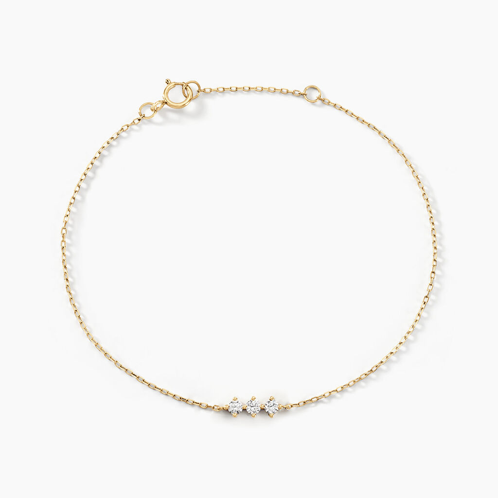 Bracelet Graziano Or Jaune Diamant Synth&eacute;tique - Bracelets cha&icirc;nes Femme | Marc Orian