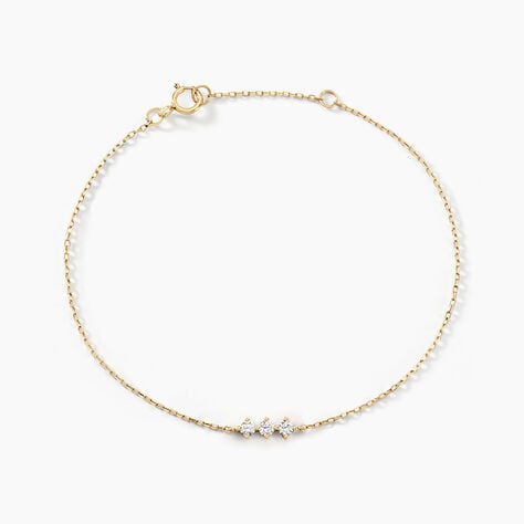 Bracelet Graziano Or Jaune Diamant Synth&eacute;tique - Bracelets cha&icirc;nes Femme | Marc Orian
