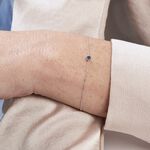 Bracelet Or Blanc Onora Saphir - Bracelets cha&icirc;nes Femme | Marc Orian