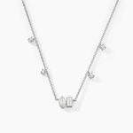 Collier Dua Argent Blanc Oxyde De Zirconium - Colliers avec pierres Femme | Marc Orian