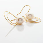 Boucles D'oreilles Pendantes Martyna Or Jaune Perle De Culture - Boucles d'oreilles mariage Femme | Marc Orian