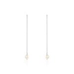 Boucles D'oreilles Pendantes Garance Argent Blanc Perle De Culture - Pendantes Femme | Marc Orian