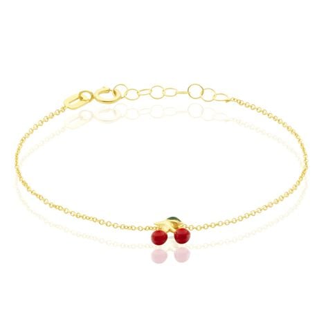 Bracelet Cherry Cerise Or Jaune - Bracelets chaînes Enfant | Marc Orian