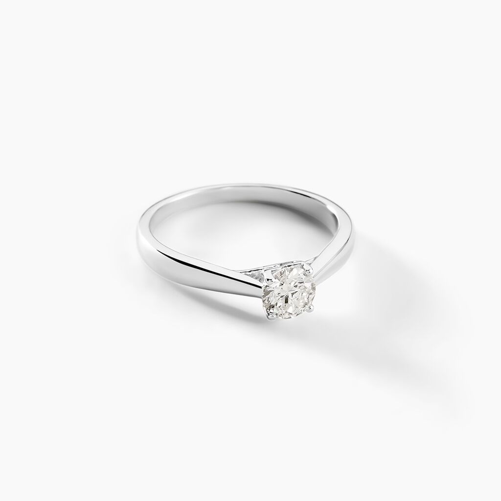 Bague Solitaire Vicoeuria Or Blanc Diamant Synthétique - Solitaires Femme | Marc Orian