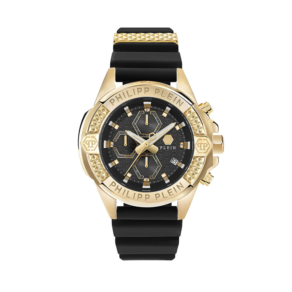 Montre Philipp Plein The $Kull Chrono Noir - Montres &eacute;tanches Homme | Marc Orian