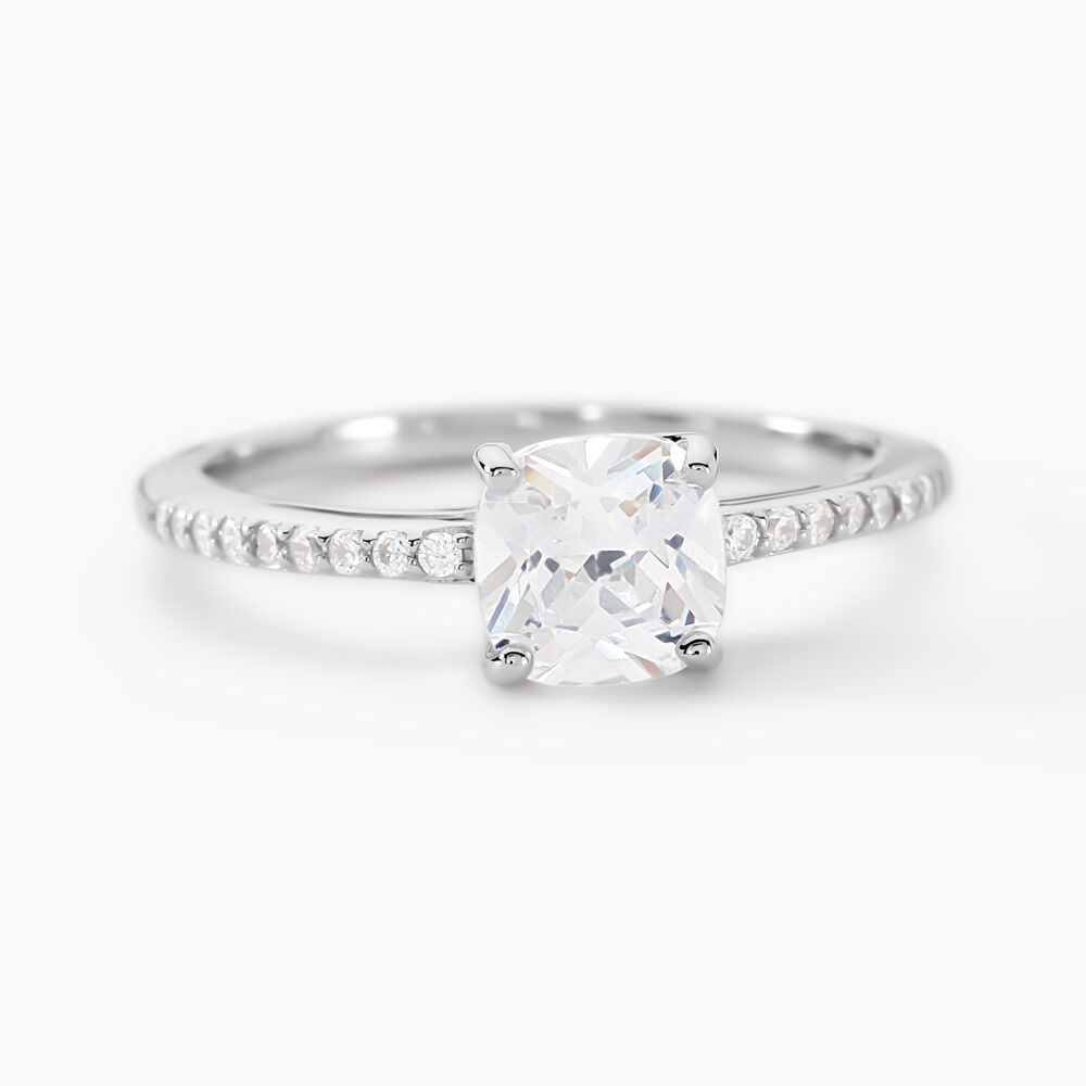 Bague Solitaire Celina Argent Blanc Oxyde De Zirconium - Bijoux fantaisie Femme | Marc Orian