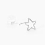 Boucles D'oreilles Puces Alphonsine Etoile De Mer Or Blanc - Puces Femme | Marc Orian