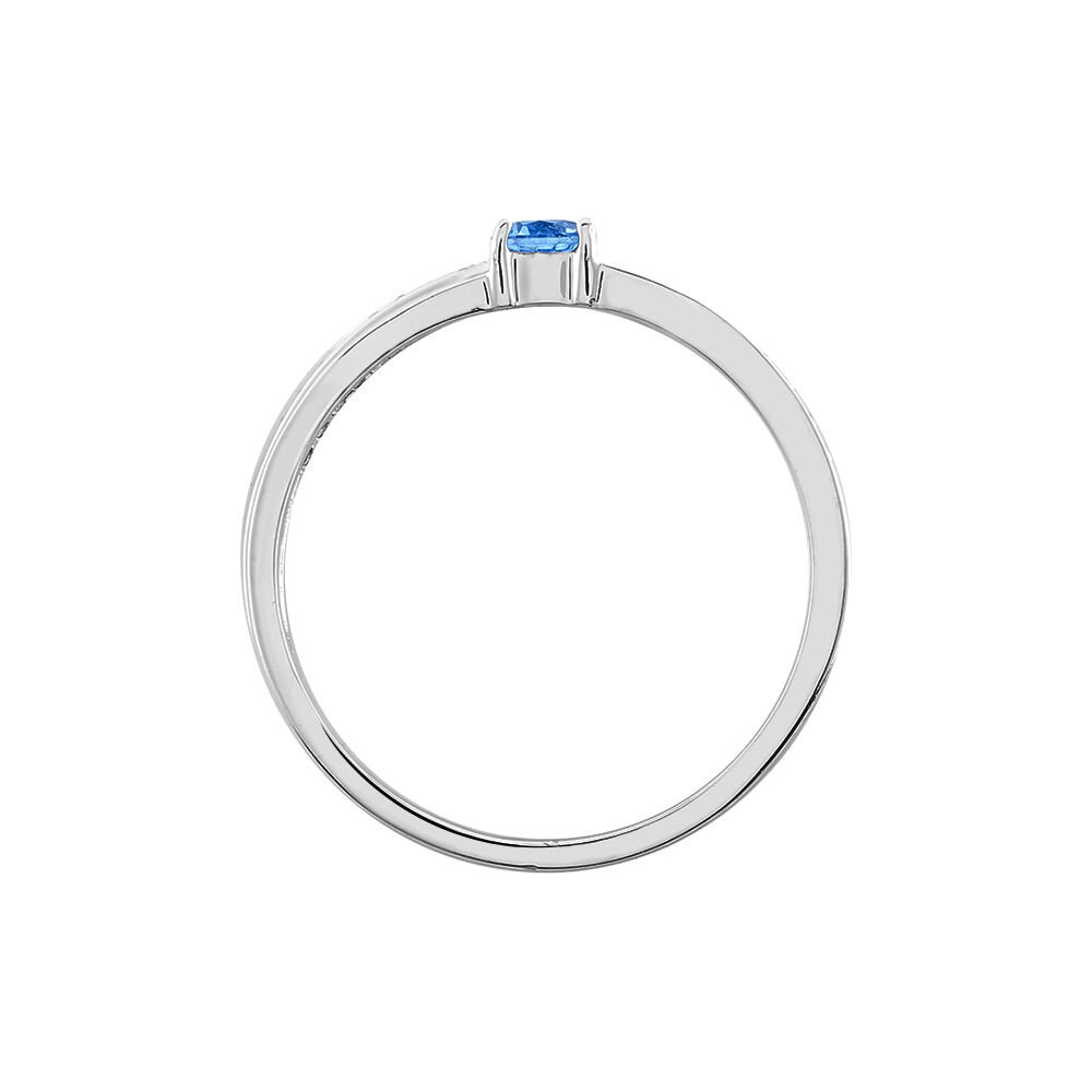 Bague Bertheline Argent Blanc Oxyde De Zirconium - Solitaires Femme | Marc Orian