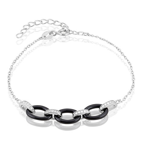 Bracelet Nowell Argent Blanc Oxyde De Zirconium Et Céramique - Bracelets chaînes Femme | Marc Orian
