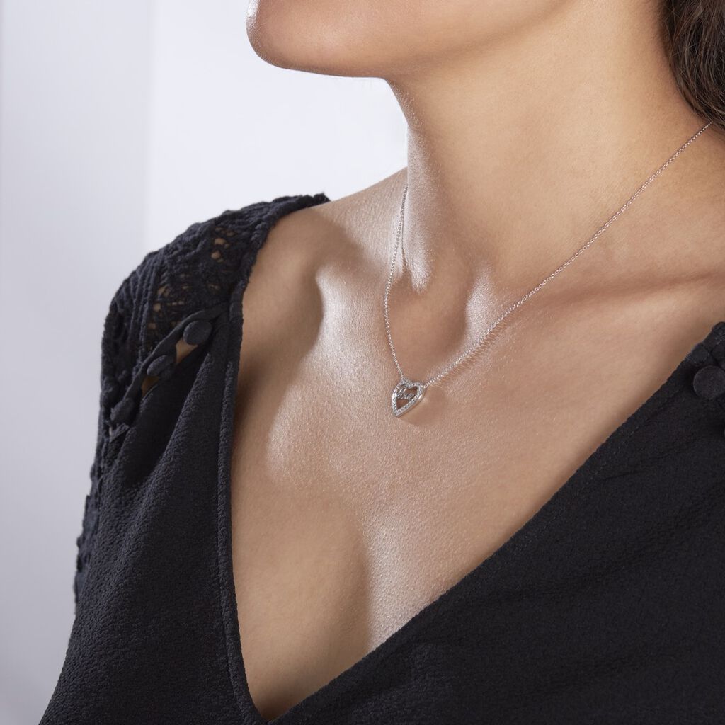 Collier Elansa Argent Blanc Oxyde De Zirconium - Colliers Femme | Marc Orian