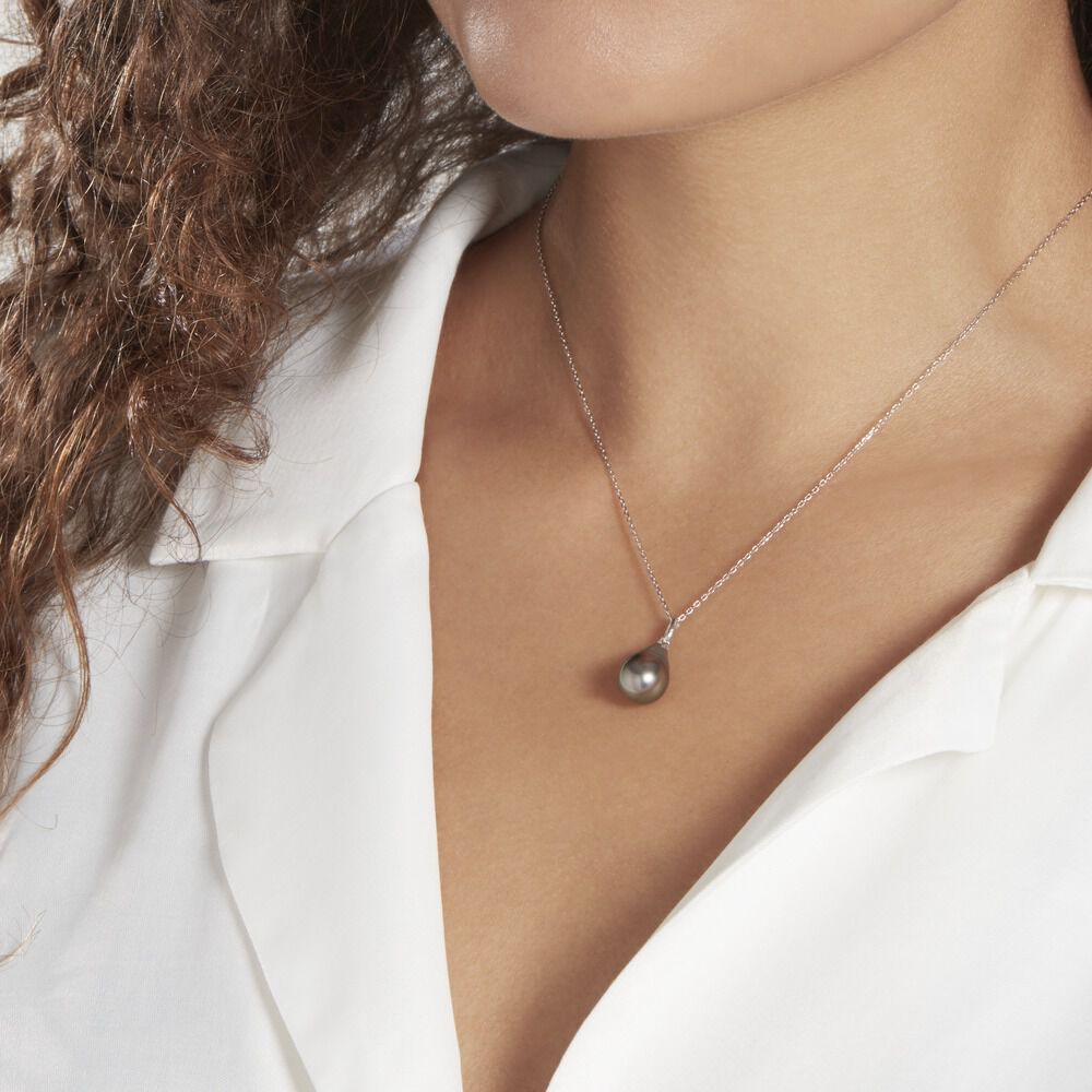 Pendentif Syana Or Blanc Perle De Culture De Tahiti - Pendentifs Femme | Marc Orian