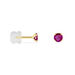 Boucles D'oreilles Puces Elea Serti Griffe Or Jaune Rubis