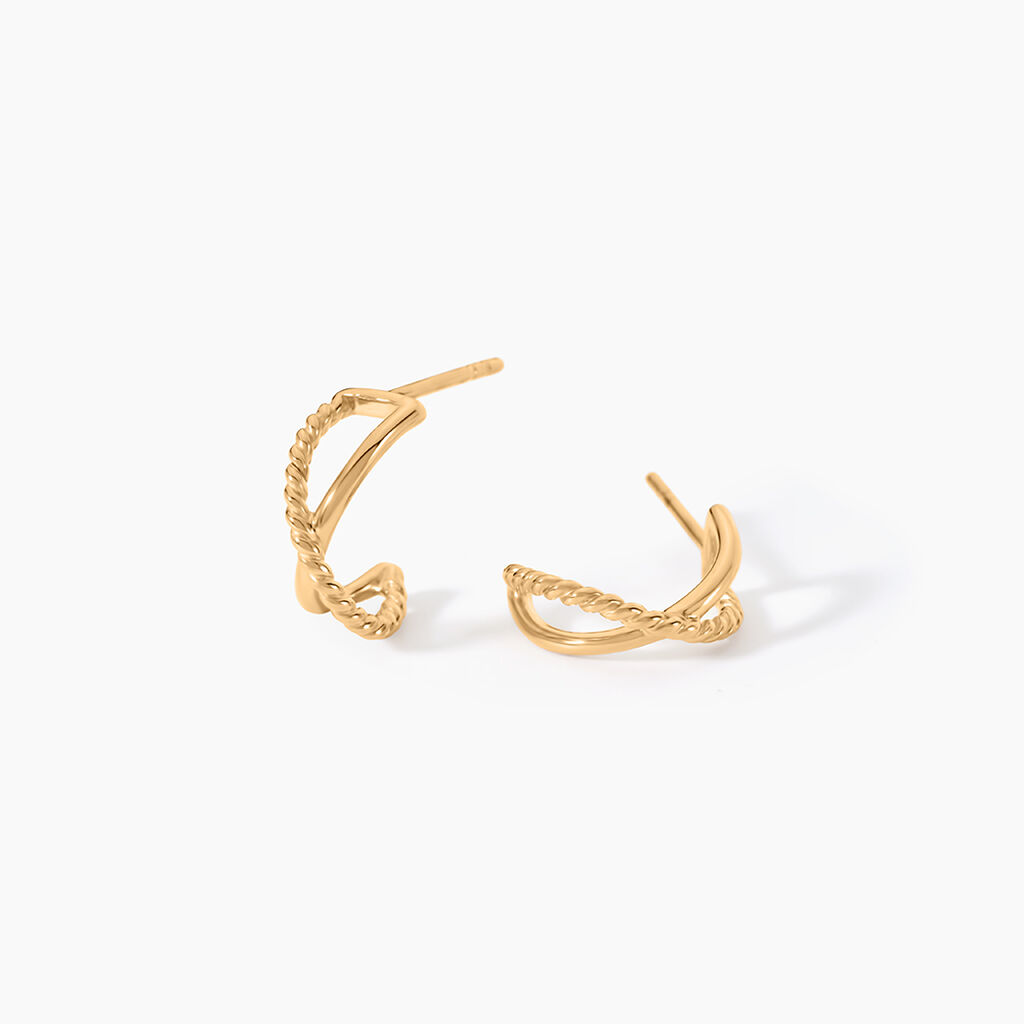 Cr&eacute;oles Zya Plaqu&eacute; Or Jaune - Cr&eacute;oles Femme | Marc Orian