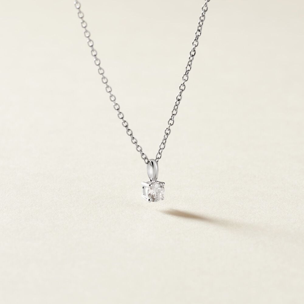 Pendentif Aphrodite Or Blanc Diamant - Pendentifs Femme | Marc Orian