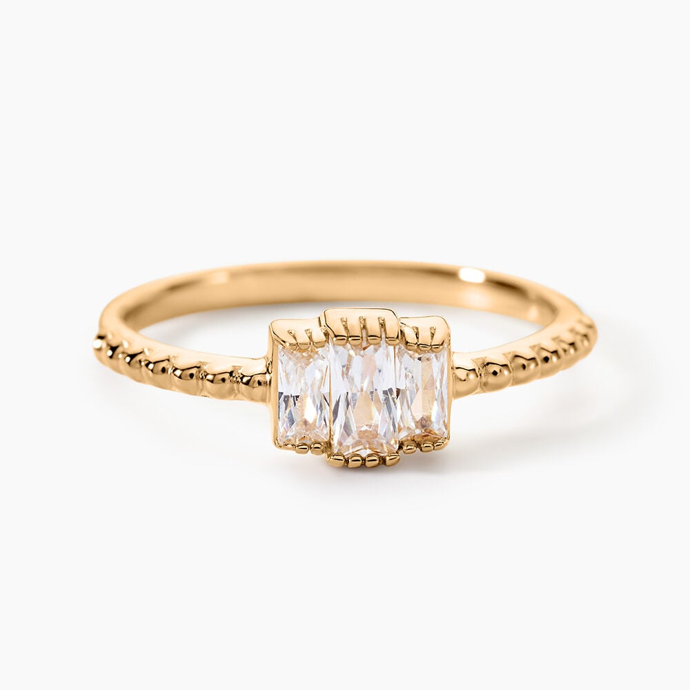 Bague Valentyne Plaque Or Jaune Oxyde De Zirconium - Bijoux fantaisie Femme | Marc Orian