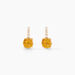 Boucles D'oreilles Puces Monroe Or Jaune Citrine Oxyde De Zirconium - Puces Femme | Marc Orian