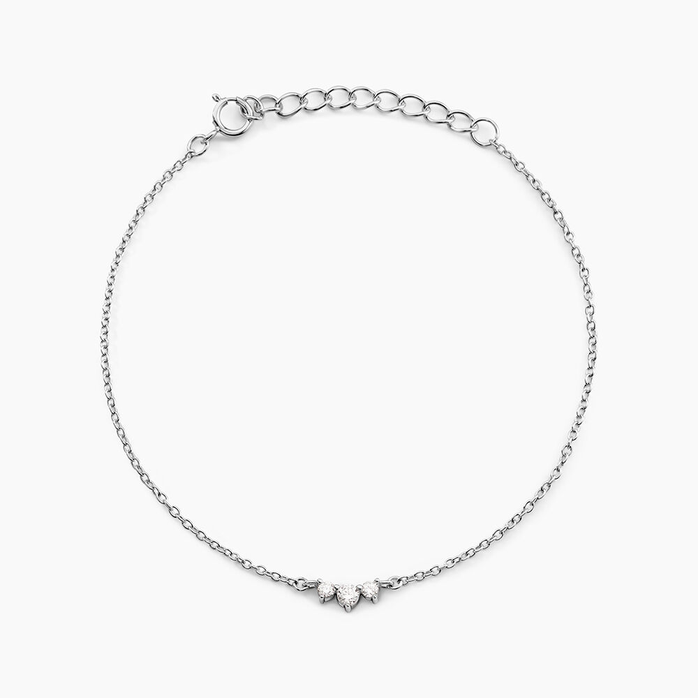 Bracelet Darlene Argent Blanc Oxyde De Zirconium - Bracelets fantaisie Femme | Marc Orian